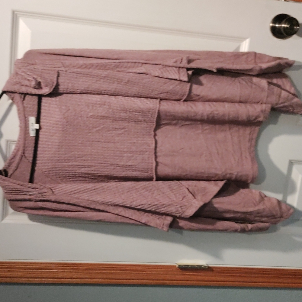 Very soft hooded cardigan free w/purchase